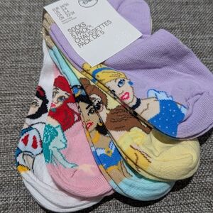 2/$25 New Disney Princess H&M 5 Pack Socks US 2-4